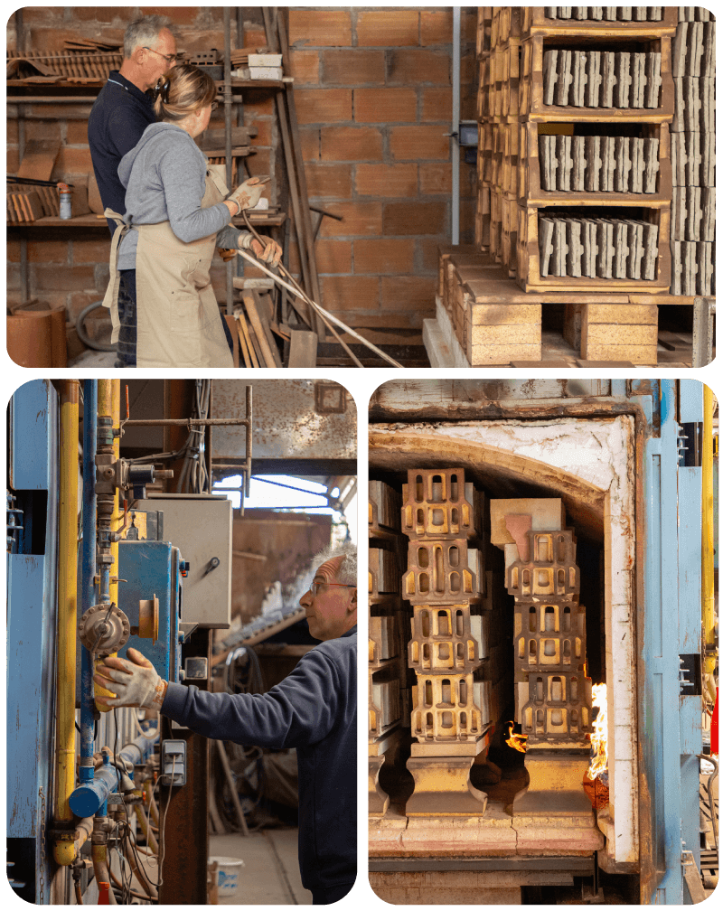 Cuisson au four des tuiles